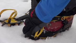 Winter skills 23 how to put on crampons [upl. by Aivax987]