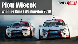 Piotr Wiecek Winning Runs for Top 32 and Finals  Formula Drift 2019 Washington [upl. by Aihsat]