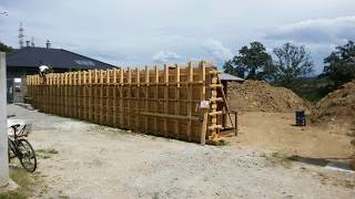 Timber formwork  Reinforced concrete wall [upl. by Damita]