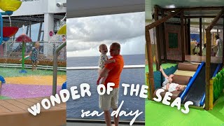 SEA DAY ON BOARD ROYAL CARIBBEANS WONDER OF THE SEAS [upl. by Bathesda]