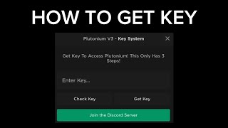 HOW TO GET KEY FOR PLUTONIUM V3  QUICK AND EASY [upl. by Enoitna]