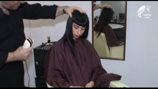 Trailer  Long for bob with bangs and shaved nape  Haircut [upl. by Ameline]