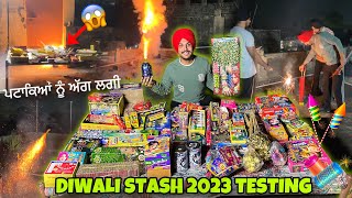 Diwali Stash 2023 Testing Vlog 😱 Skyshot  Chakri  Bijli Bumb  Rocket [upl. by Atikel]