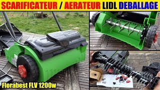 scarificateur lidl florabest aerateur deballage scarifier aerator vertikutierer rasenlüfter [upl. by Atnomed860]