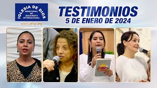 Testimonios 5 de enero de 2024  Iglesia de Dios Ministerial de Jesucristo Internacional [upl. by Gideon]