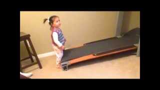 Baby on treadmill Pants fall off [upl. by Velasco]