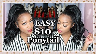 Watch Me SLAY this 10 Drawstring Ponytail  Hair Tutorial [upl. by Akeimahs]