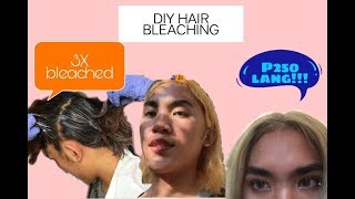 DIY HAIR BLEACHING  PAANO MAG BLEACH  BLACK TO ASH GRAY HAIR COLOR PHILIPPINES [upl. by Cacilia]