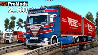 ETS2 GIGALINER  Scania V8 BDF auf der ProMods 250 1550 EURO TRUCK SIMULATOR 2 [upl. by Narad]