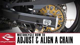 How To Adjust and Align a Motorcycle Chain [upl. by Lek]