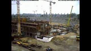 1 Webcam beim Bau des Stadions im BorussiaPark 20022004 [upl. by Ener]