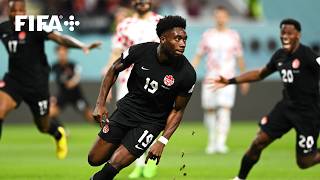 Alphonso Davies Scores Canadas First FIFA World Cup Goal [upl. by Annoiek]