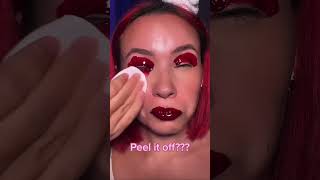 Peel off makeup with peel off lip tint🫶🏼💕 Peel it off [upl. by Dosh]