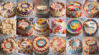 Colorful Birthday Cake Decorating ldeaSimple Cake DesignCake Design For BeginnersAnniversary Cake [upl. by Koenraad87]