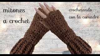 Guantes sin dedos o mitones de crochet paso a paso [upl. by Leonsis]