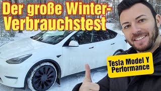 Tesla Model Y Performance 2023  Der große Winter Verbrauchstest bei 5 Grad [upl. by Grote]