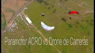 PARAMOTOR VS DRONE de carreras  paraglider vs drone racing [upl. by Steffi]