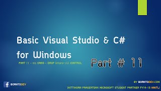 Visual Studio amp C Part11  การลากวางDragampDrop Control [upl. by Raimes]