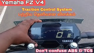 Traction Control System TCS explained in Tamil  Yemaha FZ V4  ABS and TCS working principle [upl. by Marzi583]