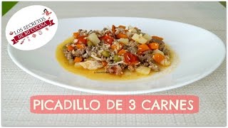 PICADILLO DE 3 CARNES🍰LOS SECRETOS DE MI COCINA🍰 [upl. by Eneg]