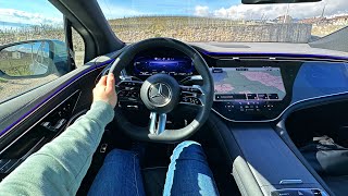 MercedesBenz EQS 580 4MATIC SUV 544HP  POV Driving [upl. by Bound611]