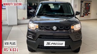 2022 Maruti Suzuki S Presso 🔥 SPresso Vxi Plus  Top Model Petrol  Most Detailed Walkaround Video [upl. by Anselma]