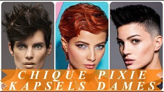 Chique pixie kapsels dames 2018 [upl. by Janith]