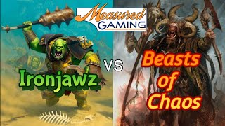 326 Ironjawz vs Beasts of Chaos  2000 point age of sigmar battle report [upl. by Bull]