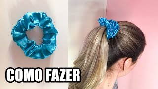 COMO FAZER SCRUNCHIE PRENDEDOR DE CABELO  RÁPIDO E MUITO FÁCIL [upl. by Nus]