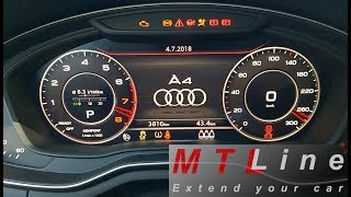 Audi A4 B9 – Virtual Cockpit dial staging activation  vključitev kalibracije merilnikov [upl. by Belldas]