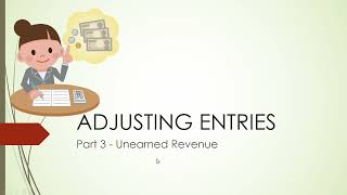 Adjusting Entries Part 3  Unearned RevenueIncome [upl. by Lonni]