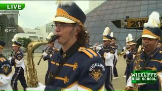 Wickliffe High School Swing Marching Band Rocks the Rock Hall Plaza [upl. by Nyrak]