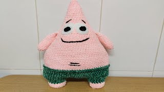 TUTORIAL COJIN PATRICIO BOB ESPONJA A CROCHET GANCHILLO almohadas BUNNY [upl. by Englebert]