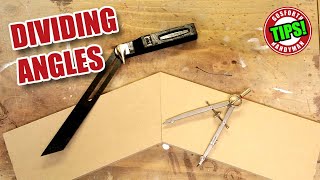 Dividing Angles for Woodworking  Old School Compasses Method [upl. by Tierney]