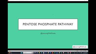 The Pentose Phosphate Pathway [upl. by Hgiellek]