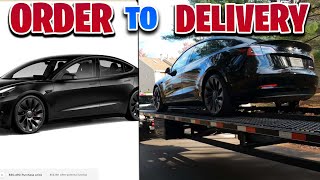 Tesla Order To Home Delivery Process  2022 Model 3 Performance [upl. by Levania]