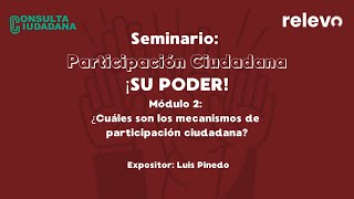 Seminario Participación Ciudadana ¡Su Poder  Módulo 2 [upl. by Atnahc774]