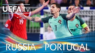 Futsal EURO highlights Russia v Portugal [upl. by Eednam249]