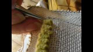 Doris Eaton Demonstrates the quotEaton Edgequot for finishing a hooked rug [upl. by Leik]