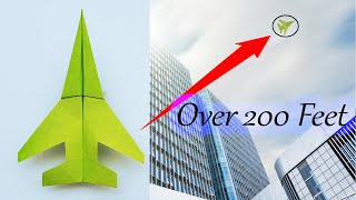 How To Make a Paper Airplane That Flies Far  Over 200 Feet  Handmade Paper Toy Plane [upl. by Dwight]