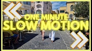 ONE MINUTE SLOW MOTION  BEHIND THE SCENE  Procida Italy travel italy slowmotion [upl. by Amek]