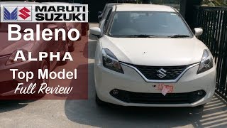 Maruti Baleno Top Alpha Model InteriorExterior Walkaround and Review [upl. by Aikemit]