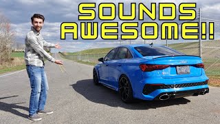 2024 Audi RS3 Stock Exhaust vs AWE SwitchPath  Midpipes  Sound Launch and Acceleration [upl. by Richy]