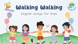 2024 呼呼儿童歌曲｜English Songs for Kids Walking Walking｜动画儿歌｜启蒙歌曲｜Nursery Rhymes｜By HuhuStorytime [upl. by Alyk837]