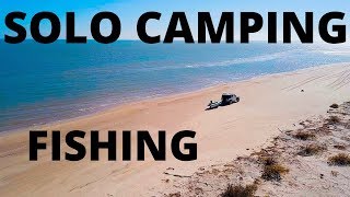 SOLO Beach CAMPING and FISHING East Matagorda [upl. by Seravaj]