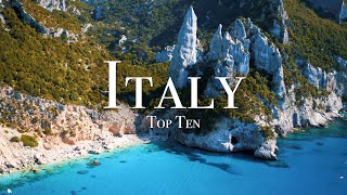 Top 10 Places To Visit In Italy  4K Travel Guide [upl. by Sandye]