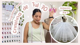 HAGAMOS UNA CRINOLINA DE TUL 70  ✨TUTORIAL CON MEDIDAS✨  Fá Studio 💖 [upl. by Warga]