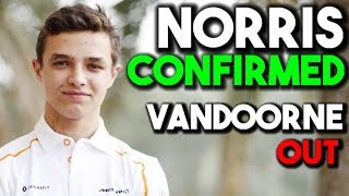 Norris replaces Vandoorne at McLaren for 2019 [upl. by Sheply]