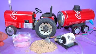 Amazing Mini WATER TANK TRACTOR made with Recyclable Materials [upl. by Nylia]