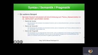 Syntax Semantik und Pragmatik [upl. by Laetitia]